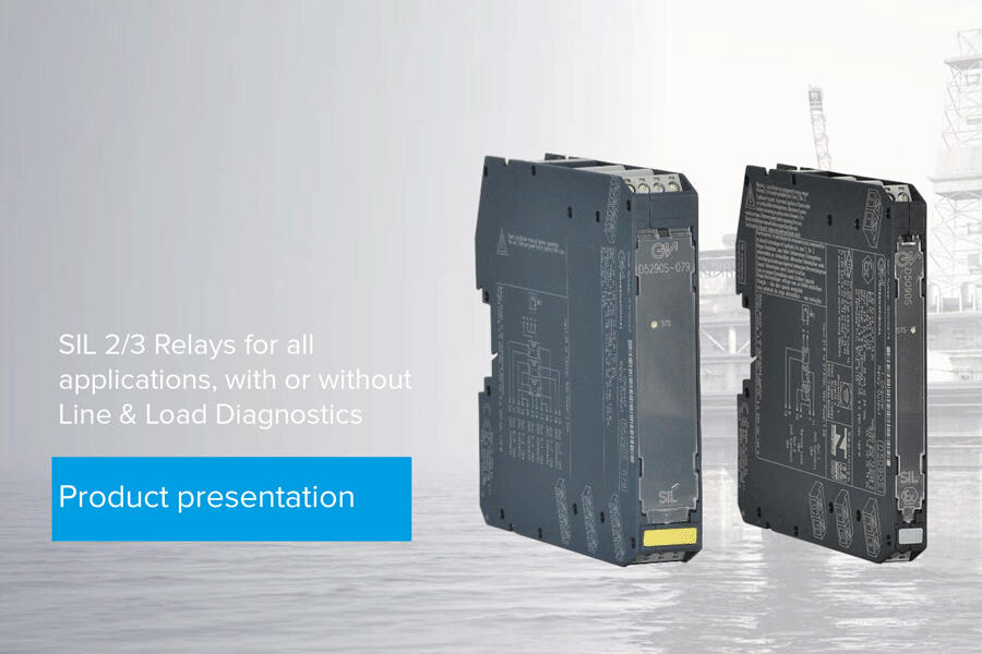 Kritiske applikasjoner krever bruk av SIL 3 sikkerhetsrele! Ved å kunne diagnostisere både aktiv og passiv last i sløyfen tas sikkerheten til et høyere nivå!

